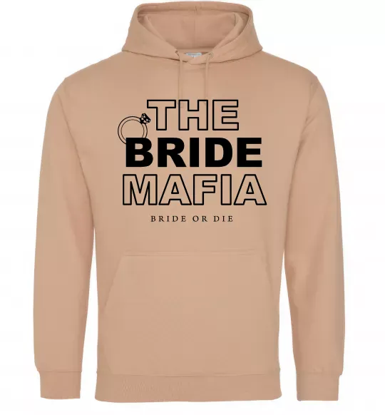 Женская толстовка (худи) The bride mafia Песочный фото