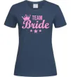 Жіноча футболка Team bride crown Темно-синій фото