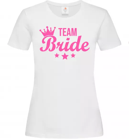 Жіноча футболка Team bride crown Білий фото