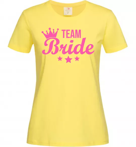 Жіноча футболка Team bride crown Лимонний фото