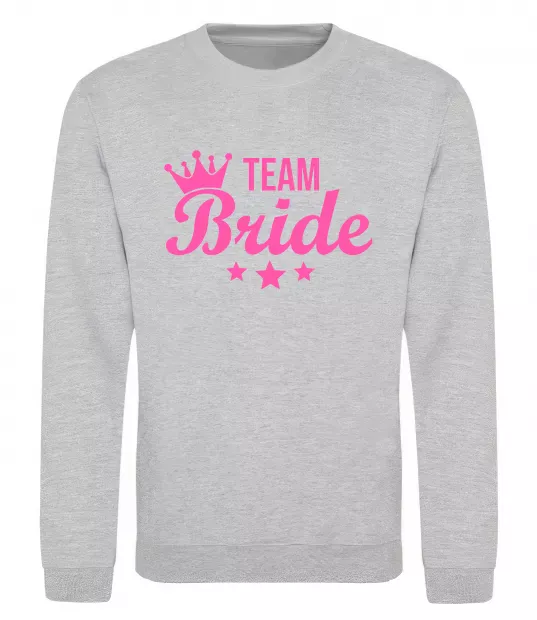 Свитшот Team bride crown Серый меланж фото