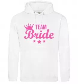 Жіноча толстовка (худі) Team bride crown Білий фото