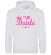 Женская толстовка (худи) Team bride crown Серый меланж фото