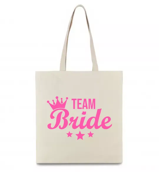 Эко-сумка Team bride crown Бежевый фото