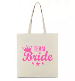 Эко-сумка Bride to be hearts Бежевый фото