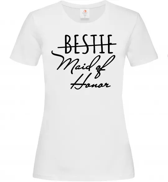 Жіноча футболка Maid of honor Білий фото