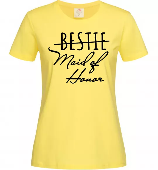 Жіноча футболка Maid of honor Лимонний фото