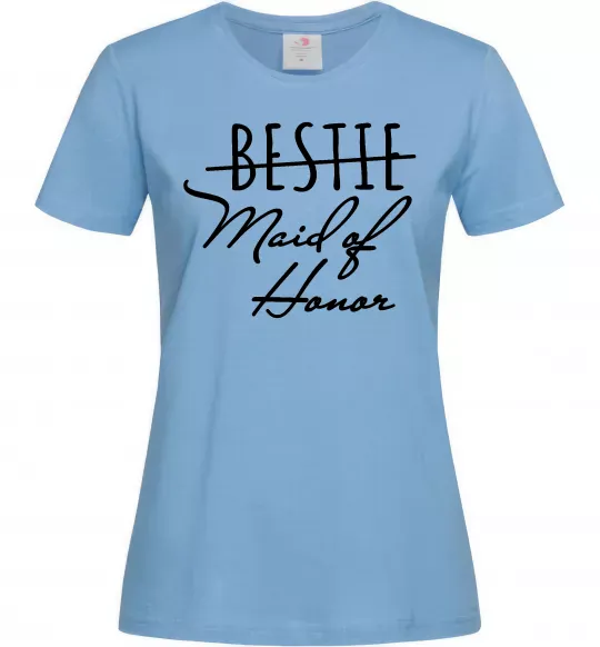 Жіноча футболка Maid of honor Блакитний фото