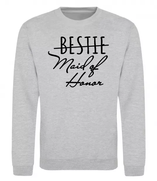 Світшот Maid of honor Сірий меланж фото