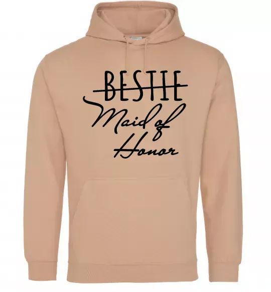 Жіноча толстовка (худі) Maid of honor Пісочний фото