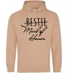 Жіноча толстовка (худі) Maid of honor Пісочний фото