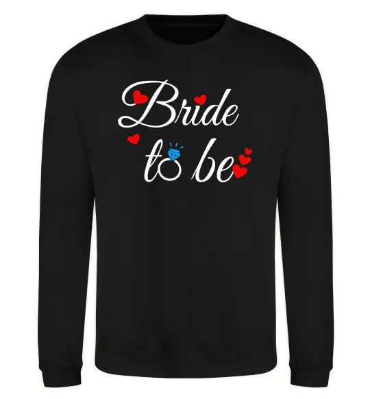 Свитшот Bride to be hearts Черный фото
