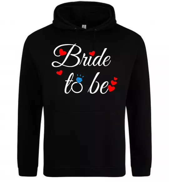 Жіноча толстовка (худі) Bride to be hearts Чорний фото