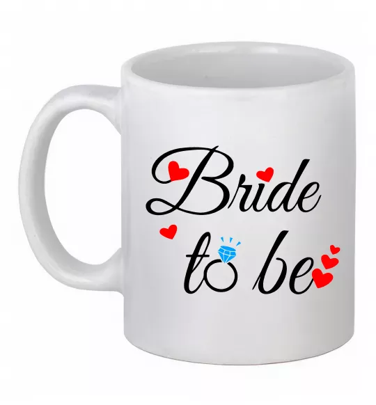 Чашка керамическая Bride to be hearts Белый фото