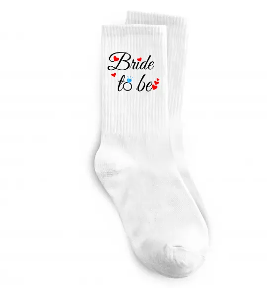 Шкарпетки Bride to be hearts Білий фото