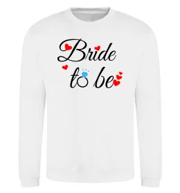 Свитшот Bride to be hearts Белый фото