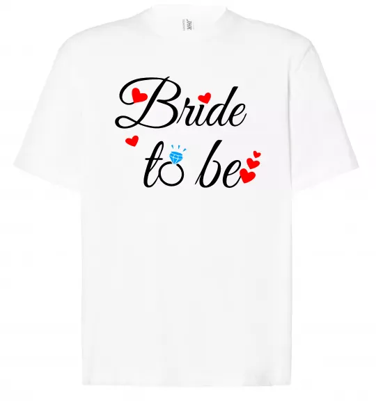 Футболка Оверсайз Bride to be hearts Білий фото