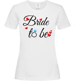 Женская футболка Bride to be hearts