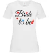 Жіноча футболка Bride to be hearts Білий фото
