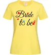 Жіноча футболка Bride to be hearts Лимонний фото
