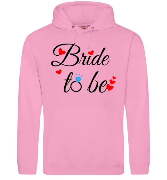 Женская толстовка (худи) Bride to be hearts Розовый фото