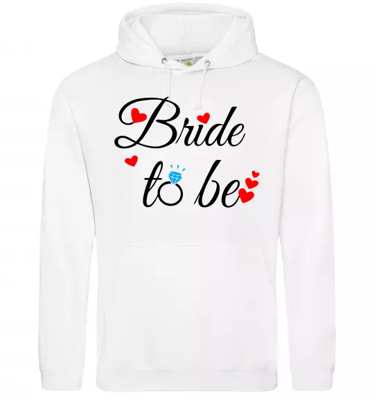 Жіноча толстовка (худі) Bride to be hearts Білий фото