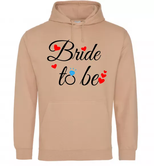 Жіноча толстовка (худі) Bride to be hearts Пісочний фото