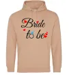 Жіноча толстовка (худі) Bride to be hearts Пісочний фото