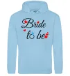 Женская толстовка (худи) Bride to be hearts Голубой фото