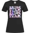 Жіноча футболка Bride team holographic Чорний фото