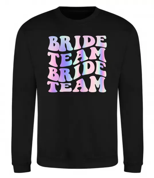 Світшот Bride team holographic Чорний фото