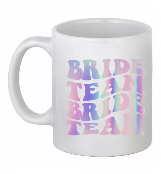 Чашка керамическая Bride team holographic Белый фото
