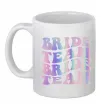 Чашка керамическая Bride team holographic Белый фото