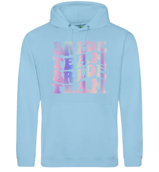 Жіноча толстовка (худі) Bride team holographic Блакитний фото