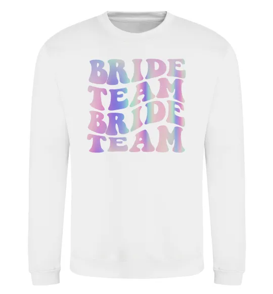 Свитшот Bride team holographic Белый фото