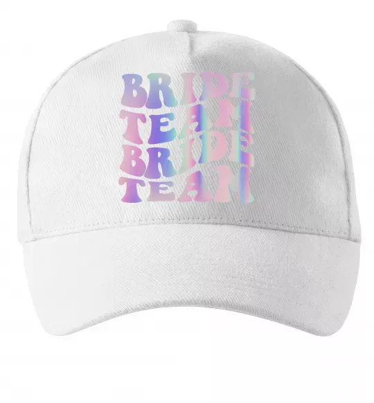 Кепка Bride team holographic Білий фото