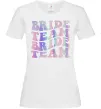 Жіноча футболка Bride team holographic Білий фото