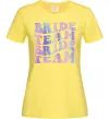Жіноча футболка Bride team holographic Лимонний фото