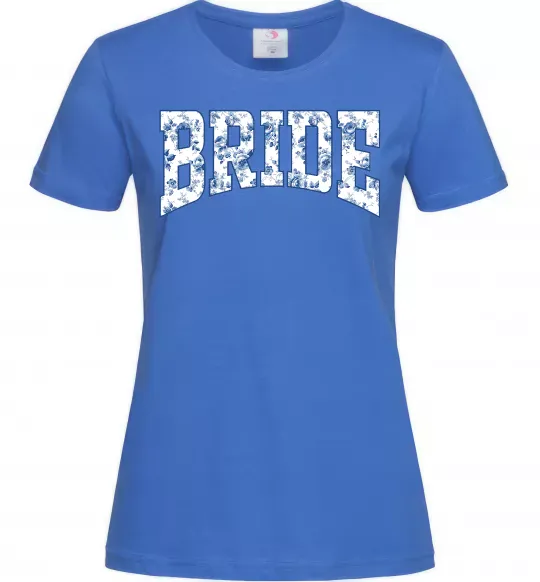 Жіноча футболка Bride porcelain Яскраво-синій фото