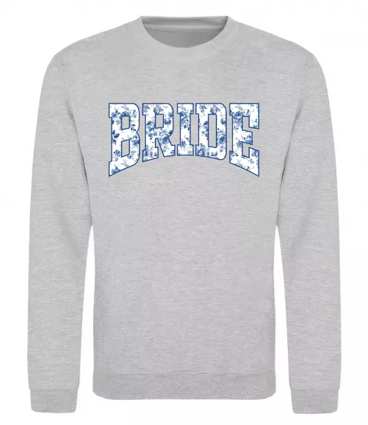 Світшот Bride porcelain Сірий меланж фото