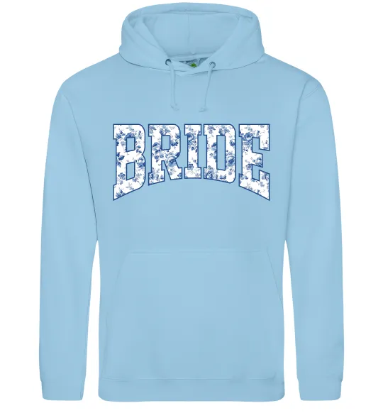 Женская толстовка (худи) Bride porcelain Голубой фото