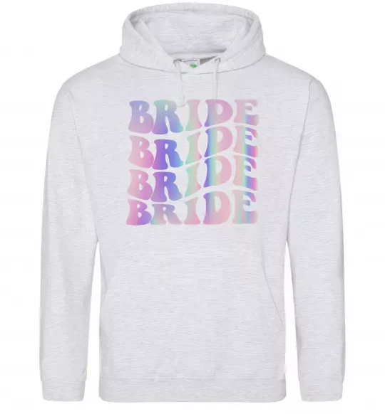 Жіноча толстовка (худі) Bride holographic Сірий меланж фото