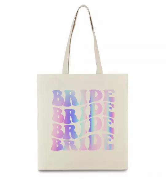 Эко-сумка Bride holographic Бежевый фото
