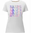 Женская премиум футболка Bride holographic Белый фото