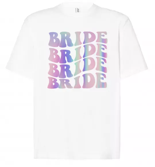 Футболка Оверсайз Bride holographic Білий фото