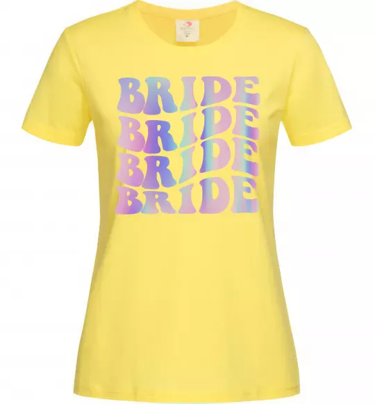 Жіноча футболка Bride holographic Лимонний фото