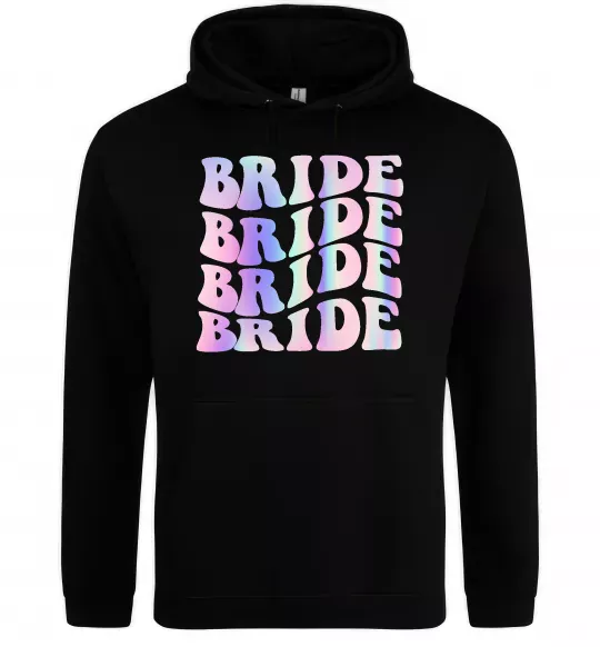 Жіноча толстовка (худі) Bride holographic Чорний фото