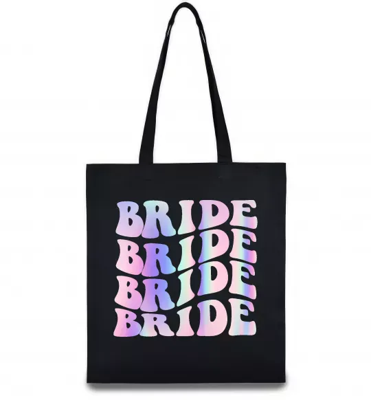 Эко-сумка Bride holographic Черный фото