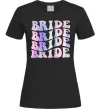 Жіноча футболка Bride holographic Чорний фото