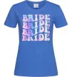 Жіноча футболка Bride holographic Яскраво-синій фото